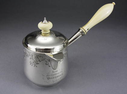 Royal Silver Brandy Saucepan - Queen Victoria, Prince Christian Victor, Boer War